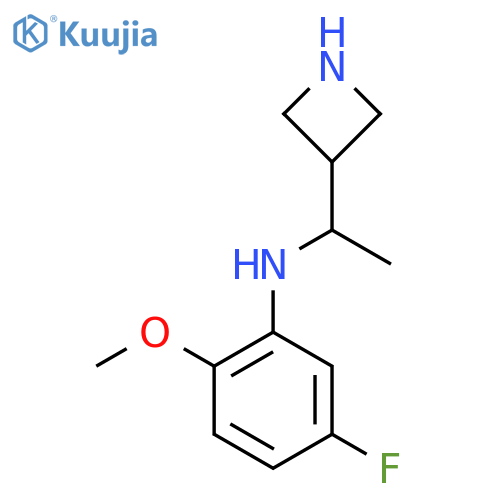 N-[1-(azetidin-3-yl)ethyl]-5-fluoro-2-methoxyaniline structure