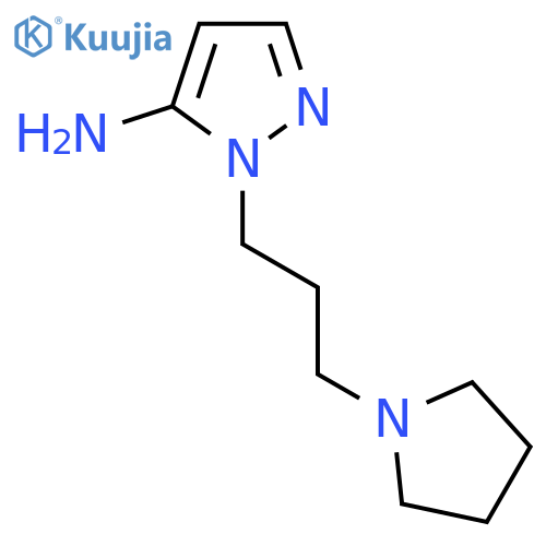 1-3-(pyrrolidin-1-yl)propyl-1H-pyrazol-5-amine structure