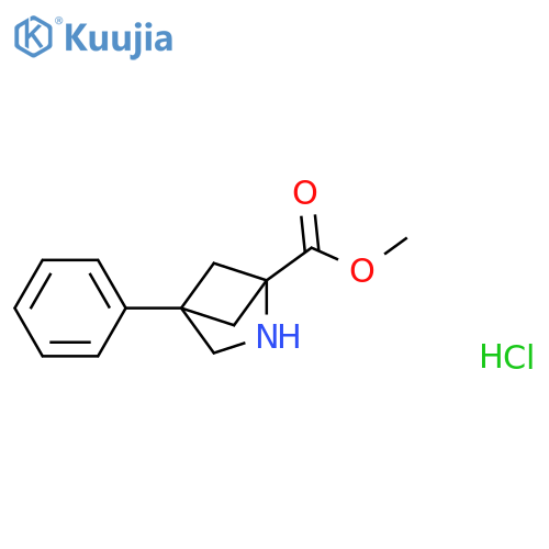 2-Azabicyclo[2.1.1]hexane-1-carboxylic acid, 4-phenyl-, methyl ester, hydrochloride (1:1) structure