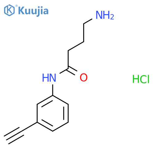 4-amino-N-(3-ethynylphenyl)butanamide hydrochloride structure