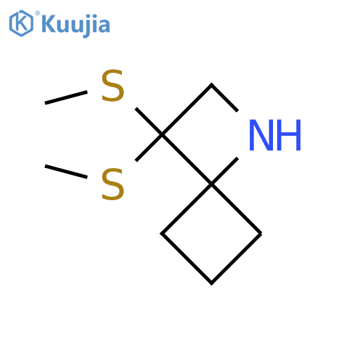 3,3-Bis(methylsulfanyl)-1-azaspiro[3.3]heptane structure