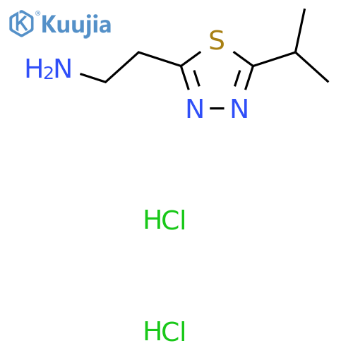2-[5-(Propan-2-yl)-1,3,4-thiadiazol-2-yl]ethan-1-amine dihydrochloride structure