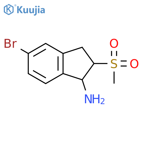 5-bromo-2-methanesulfonyl-2,3-dihydro-1H-inden-1-amine structure