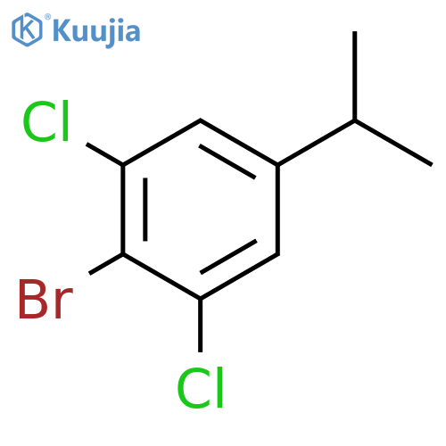 2-bromo-1,3-dichloro-5-(propan-2-yl)benzene structure