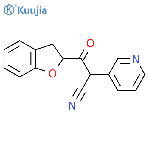 3-(2,3-Dihydro-1-benzofuran-2-yl)-3-oxo-2-(pyridin-3-yl)propanenitrile structure