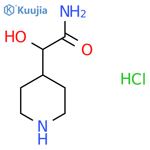 2-Hydroxy-2-(piperidin-4-yl)acetamide hydrochloride structure