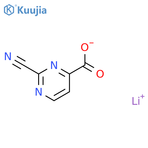 Lithium(1+) 2-cyanopyrimidine-4-carboxylate structure