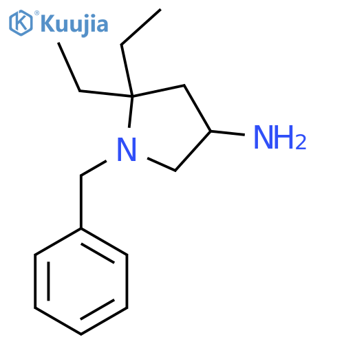 1-Benzyl-5,5-diethylpyrrolidin-3-amine structure