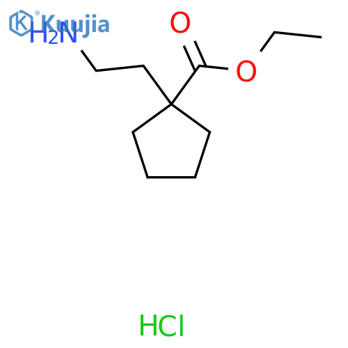 Ethyl 1-(2-aminoethyl)cyclopentane-1-carboxylate hydrochloride structure