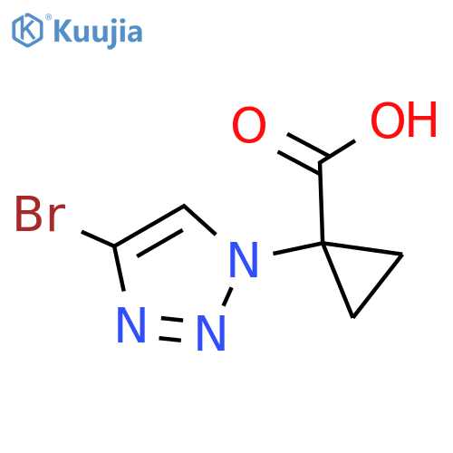 1-(4-bromo-1H-1,2,3-triazol-1-yl)cyclopropane-1-carboxylic acid structure