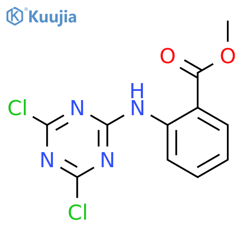 Benzoic acid, 2-[(4,6-dichloro-1,3,5-triazin-2-yl)amino]-, methyl ester structure