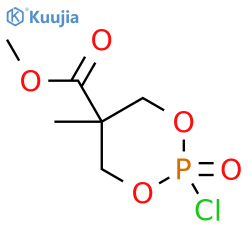 Methyl 2-chloro-5-methyl-2-oxo-1,3,2λ5-dioxaphosphinane-5-carboxylate structure
