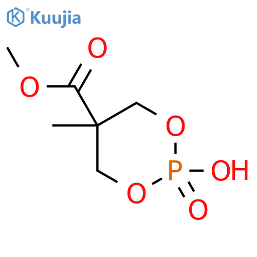 1,3,2-Dioxaphosphorinane-5-carboxylicacid, 2-hydroxy-5-methyl-, methyl ester, 2-oxide structure