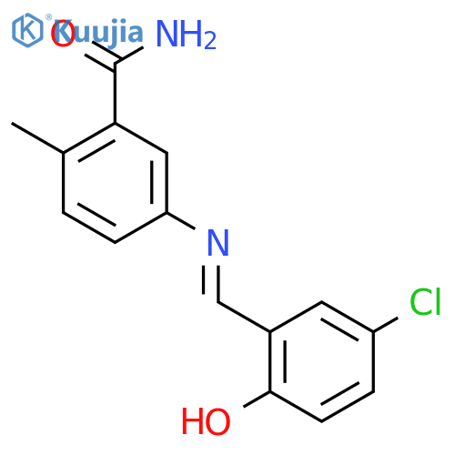 5-{[(5-Chloro-2-hydroxyphenyl)methylidene]amino}-2-methylbenzamide structure