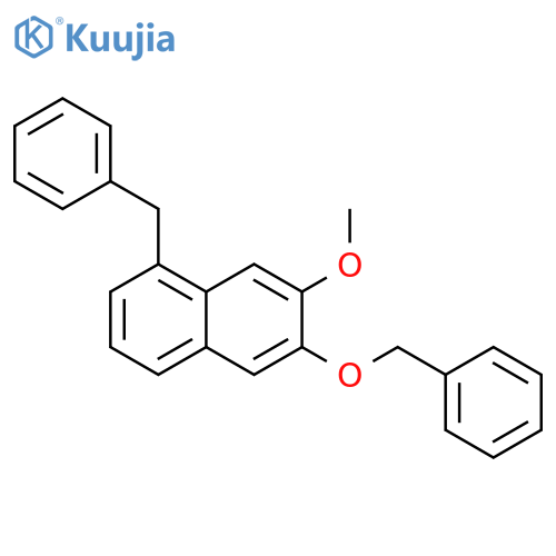 Naphthalene, 7-methoxy-6-(phenylmethoxy)-1-(phenylmethyl)- structure