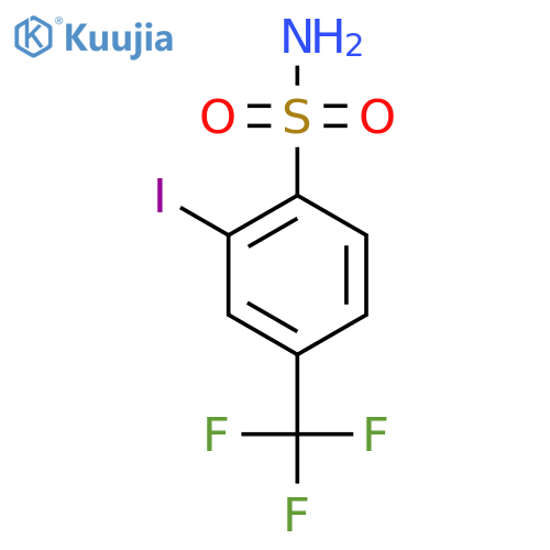 2-Iodo-4-(trifluoromethyl)benzenesulfonamide structure