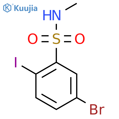 5-Bromo-2-iodo-N-methylbenzene-1-sulfonamide structure