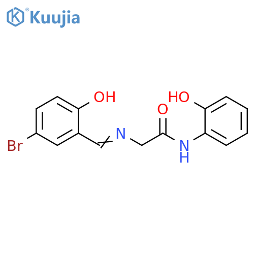 Acetamide,2-[[(5-bromo-2-hydroxyphenyl)methylene]amino]-N-(2-hydroxyphenyl)- structure