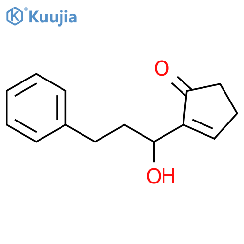 2-Cyclopenten-1-one, 2-(1-hydroxy-3-phenylpropyl)- structure