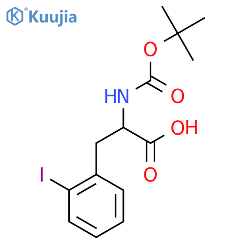 2-((Tert-Butoxycarbonyl)amino)-3-(2-iodophenyl)propanoic acid structure