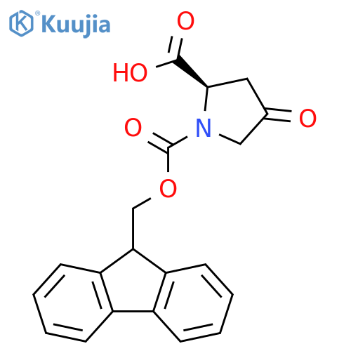 (2R)-1-{[(9H-fluoren-9-yl)methoxy]carbonyl}-4-oxopyrrolidine-2-carboxylic acid structure