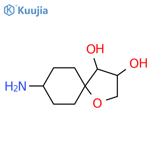 8-Amino-1-oxaspiro[4.5]decane-3,4-diol structure