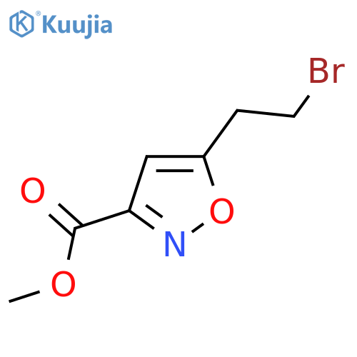 Methyl 5-(2-bromoethyl)-1,2-oxazole-3-carboxylate structure
