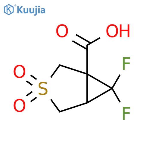 6,6-Difluoro-3,3-dioxo-3lambda6-thiabicyclo[3.1.0]hexane-1-carboxylic acid structure