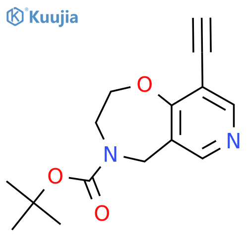 tert-butyl 9-ethynyl-2H,3H,4H,5H-pyrido[3,4-f][1,4]oxazepine-4-carboxylate structure