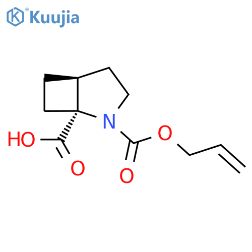 rac-(1R,5R)-2-(prop-2-en-1-yloxy)carbonyl-2-azabicyclo3.2.0heptane-1-carboxylic acid structure