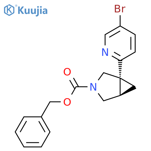 rac-benzyl (1R,5R)-1-(5-bromopyridin-2-yl)-3-azabicyclo3.1.0hexane-3-carboxylate structure
