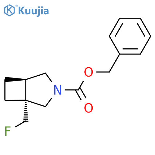 rac-benzyl (1R,5R)-1-(fluoromethyl)-3-azabicyclo3.2.0heptane-3-carboxylate structure