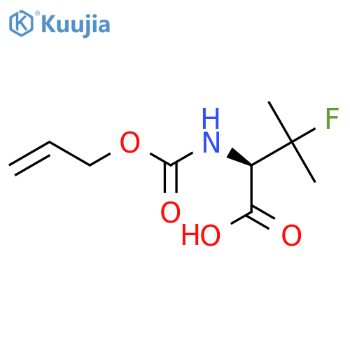 rel-(2R)-3-fluoro-3-methyl-2-{(prop-2-en-1-yloxy)carbonylamino}butanoic acid structure