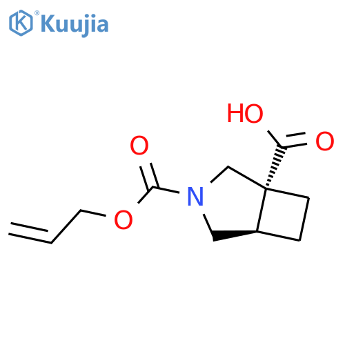 rac-(1R,5R)-3-(prop-2-en-1-yloxy)carbonyl-3-azabicyclo3.2.0heptane-1-carboxylic acid structure
