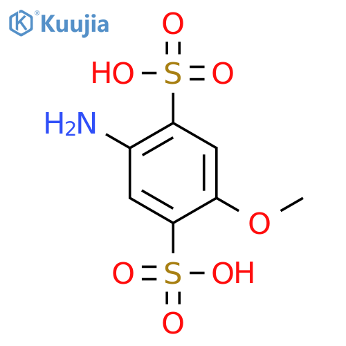2-Amino-5-methoxybenzene-1,4-disulfonic acid structure