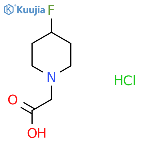 2-(4-Fluoropiperidin-1-yl)acetic acid hydrochloride structure