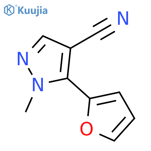 1H-Pyrazole-4-carbonitrile, 5-(2-furanyl)-1-methyl- structure
