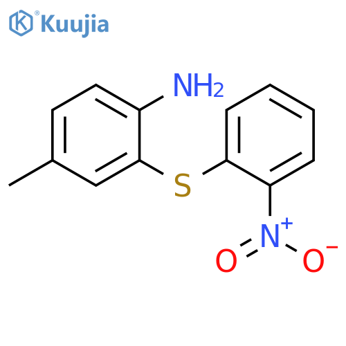 Benzenamine, 4-methyl-2-[(2-nitrophenyl)thio]- structure