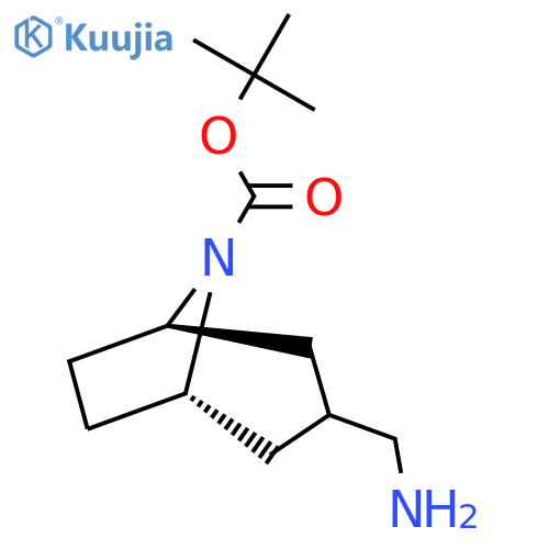 tert-butyl endo-3-(aminomethyl)-8-azabicyclo[3.2.1]octane-8-carboxylate structure