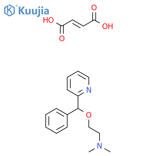 (E)-but-2-enedioic acid;N,N-dimethyl-2-[phenyl(pyridin-2-yl)methoxy]ethanamine structure