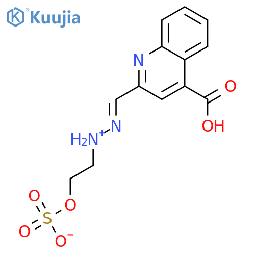 4-Quinolinecarboxylicacid, 2-[[2-[2-(sulfooxy)ethyl]hydrazinylidene]methyl]- structure