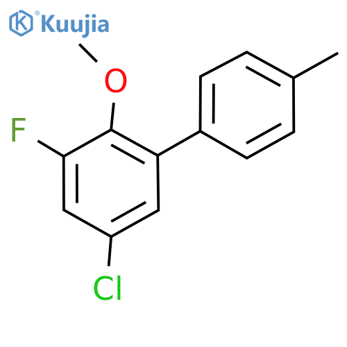 5-Chloro-3-fluoro-2-methoxy-4'-methyl-1,1'-biphenyl structure