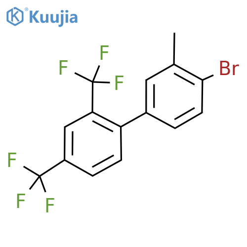 4'-Bromo-3'-methyl-2,4-bis(trifluoromethyl)-1,1'-biphenyl structure