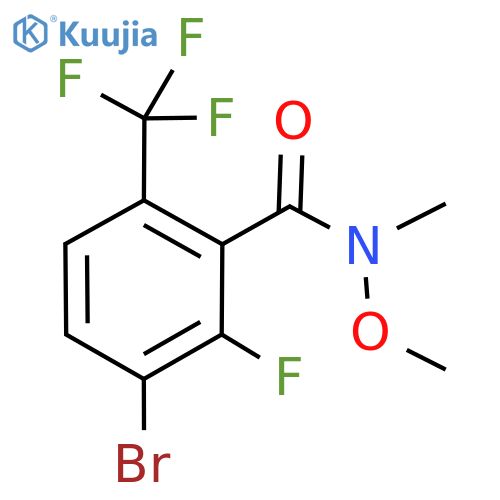 3-Bromo-2-fluoro-N-methoxy-N-methyl-6-(trifluoromethyl)benzamide structure