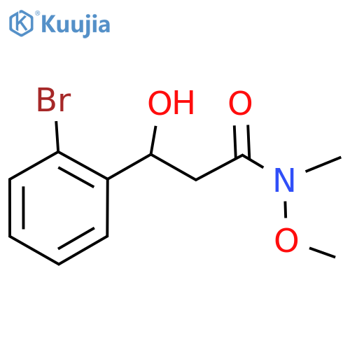 3-(2-Bromophenyl)-3-hydroxy-N-methoxy-N-methylpropanamide structure