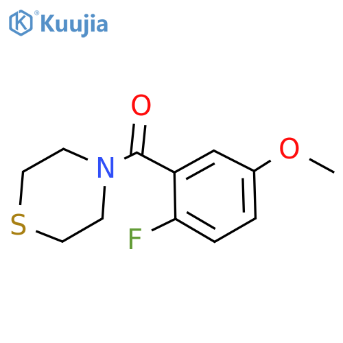 (2-Fluoro-5-methoxyphenyl)(thiomorpholino)methanone structure