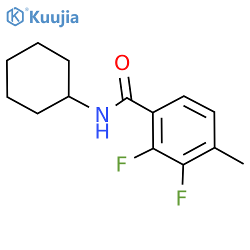 N-cyclohexyl-2,3-difluoro-4-methylbenzamide structure