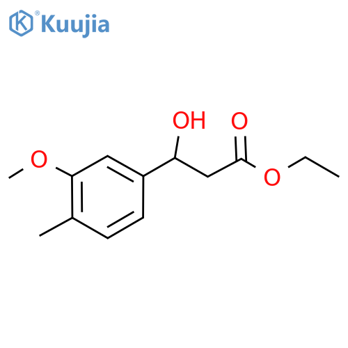 Ethyl 3-hydroxy-3-(3-methoxy-4-methylphenyl)propanoate structure