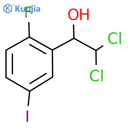 2,2-Dichloro-1-(2-fluoro-5-iodophenyl)ethanol structure