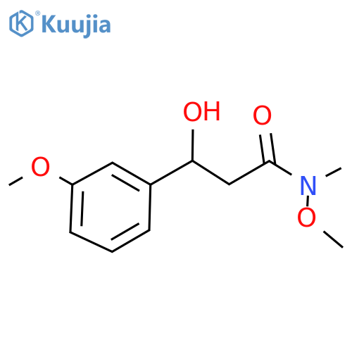 3-Hydroxy-N-methoxy-3-(3-methoxyphenyl)-N-methylpropanamide structure